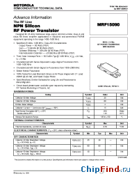 Datasheet MRF15090 manufacturer Motorola