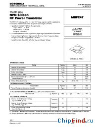Datasheet MRF247 manufacturer Motorola