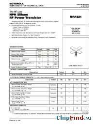 Datasheet MRF321 manufacturer Motorola