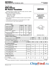 Datasheet MRF325 manufacturer Motorola