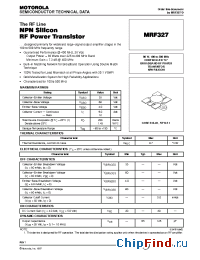 Datasheet MRF327 manufacturer Motorola