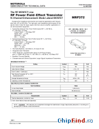 Datasheet MRF372D manufacturer Motorola