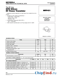 Datasheet MRF421 manufacturer Motorola