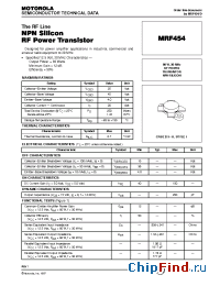 Datasheet MRF454 manufacturer Motorola