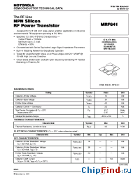 Datasheet MRF641 manufacturer Motorola