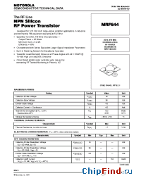 Datasheet MRF644 manufacturer Motorola