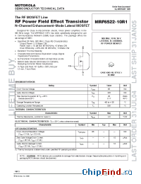 Datasheet MRF6522-10R1 manufacturer Motorola