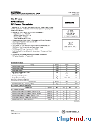 Datasheet MRF857D manufacturer Motorola