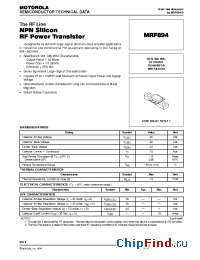 Datasheet MRF894 manufacturer Motorola