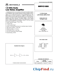 Datasheet MRFIC1808DMR2 manufacturer Motorola