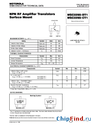 Datasheet MSC2295-BT1 manufacturer Motorola