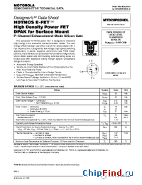Datasheet MTD20P03HDL manufacturer Motorola