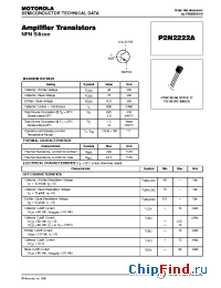 Datasheet P2N2222A manufacturer Motorola