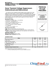 Datasheet P6KE180A manufacturer Motorola