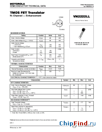 Datasheet VN2222LL manufacturer Motorola