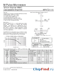 Datasheet MA4TD1110 manufacturer M-pulse