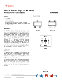 Datasheet MP4T645 manufacturer M-pulse