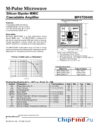 Datasheet MP4TD0400WXF manufacturer M-pulse