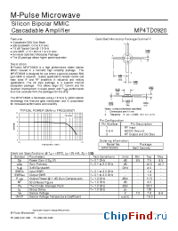 Datasheet MP4TD0920 manufacturer M-pulse