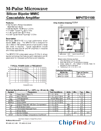 Datasheet MP4TD1100 manufacturer M-pulse