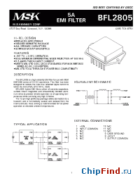 Datasheet BFL2805E manufacturer M.S. Kennedy