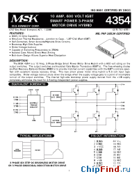 Datasheet MSK4354D manufacturer M.S. Kennedy
