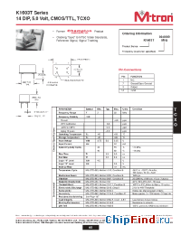 Datasheet K1603T manufacturer MtronPTI
