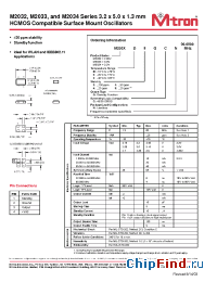 Datasheet M2034 manufacturer MtronPTI