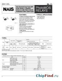 Datasheet AQV112KL manufacturer Nais