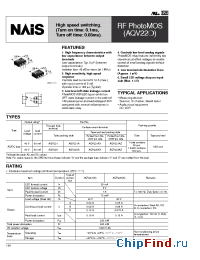 Datasheet AQV221AX manufacturer Nais