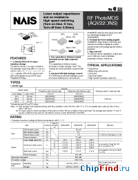 Datasheet AQV227NS manufacturer Nais