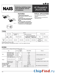 Datasheet AQV257M manufacturer Nais