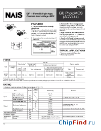 Datasheet AQV414AZ manufacturer Nais