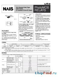 Datasheet AQV414SX manufacturer Nais