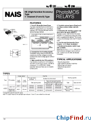 Datasheet AQV454AZ manufacturer Nais