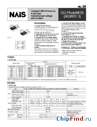 Datasheet AQW212AX manufacturer Nais