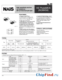 Datasheet AQW454A manufacturer Nais