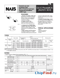 Datasheet AQY210EH manufacturer Nais