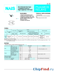 Datasheet AQY212GHAX manufacturer Nais