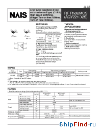 Datasheet AQY221R2S manufacturer Nais