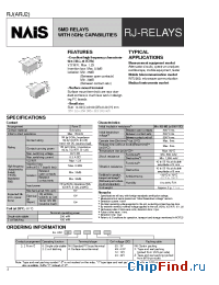 Datasheet ARJ20A12X manufacturer Nais