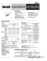Datasheet DE1A-1V manufacturer Nais