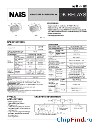 Datasheet DK1A-3V manufacturer Nais