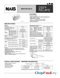 Datasheet DS2Y-SL2-DC1.5V manufacturer Nais