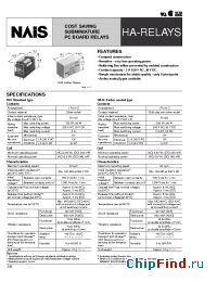 Datasheet HA1-AC115V manufacturer Nais