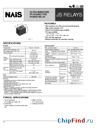 Datasheet JS1A-12V manufacturer Nais