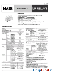Datasheet NR-HLD-24V manufacturer Nais