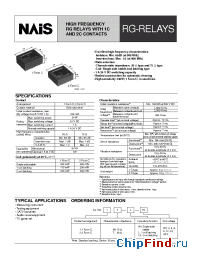 Datasheet RG1-9V manufacturer Nais