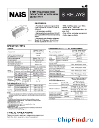 Datasheet S4EB-L2-12V manufacturer Nais
