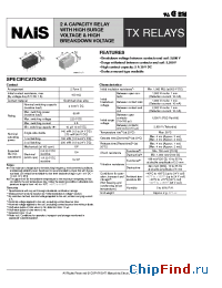 Datasheet TX2-1.5V manufacturer Nais